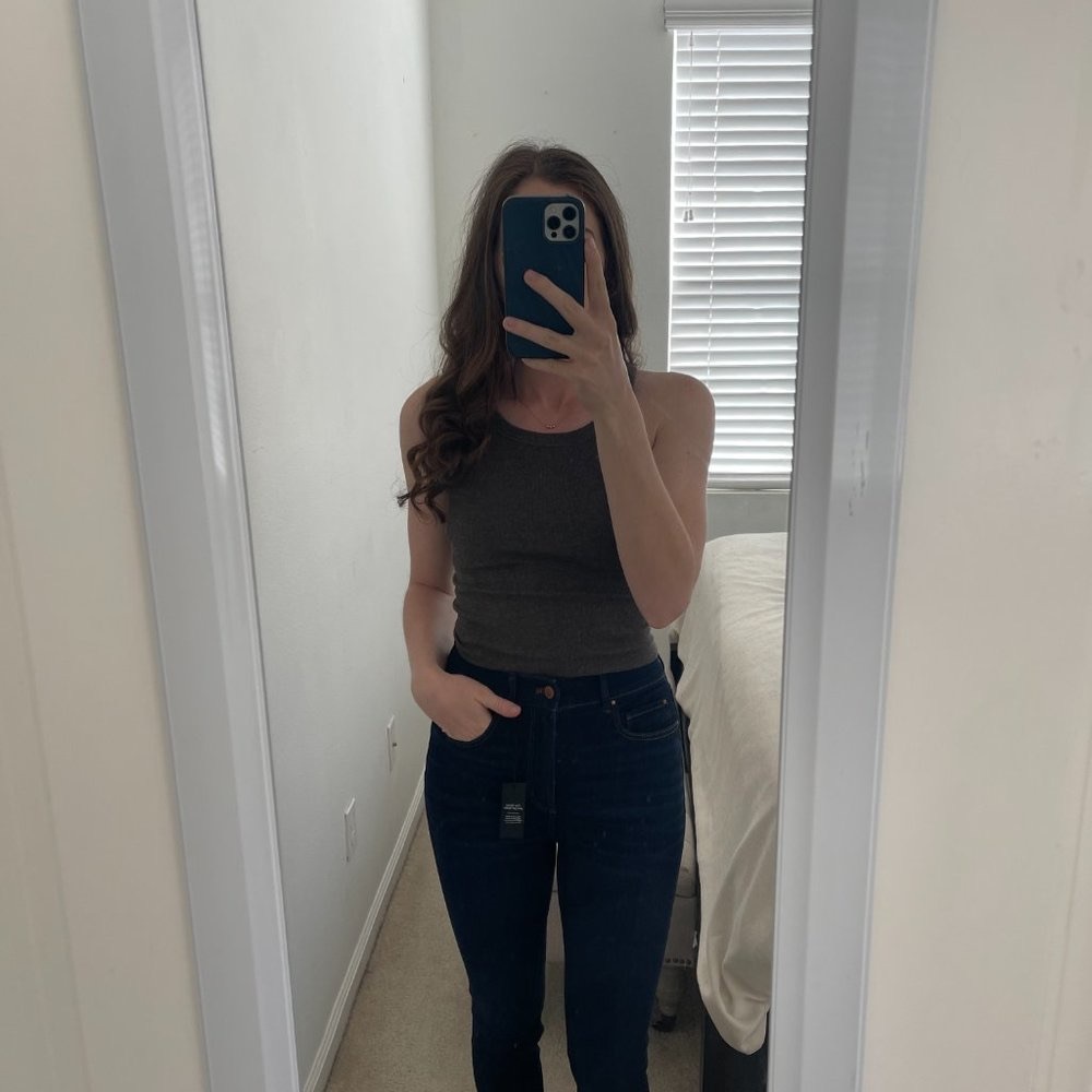 NWT Ann Taylor Highest Rise Skinny Jean Indigo Size 4 - Picture 2 of 6